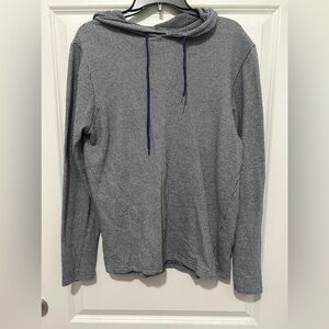 Men's Blue Hooded Shirt